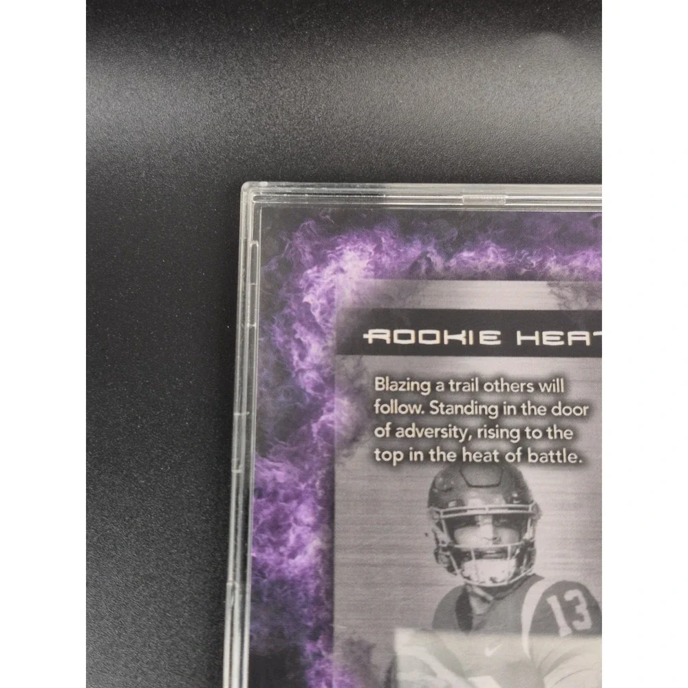 2023 Wild Card Matte Caleb Williams ##RH-CW Rookie Heat Purple Smoke /100